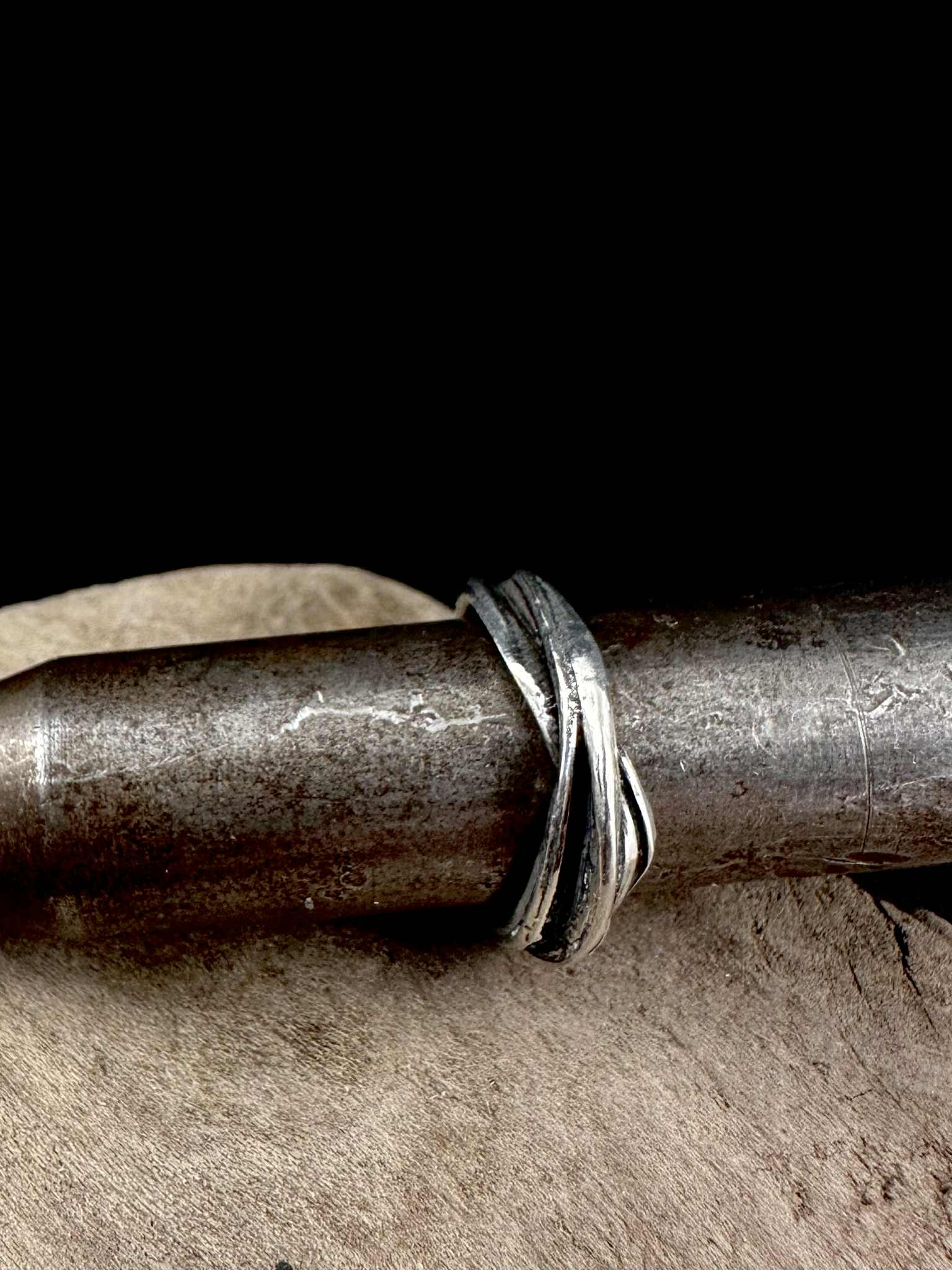 Bague en étain noeud-4