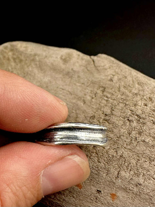 Bague en étain bande-1