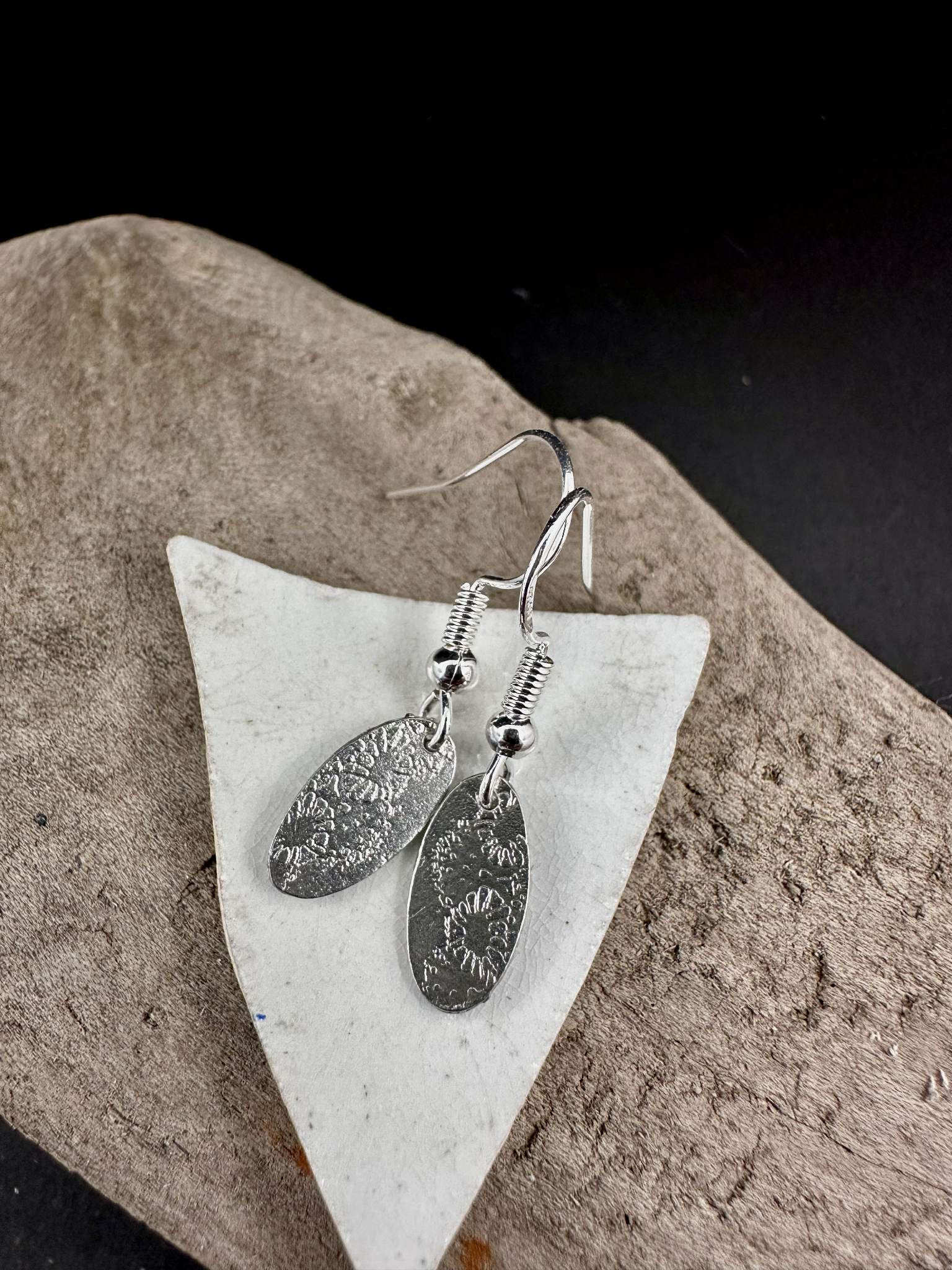 Boucles d'oreilles en étain - Lorraine petite