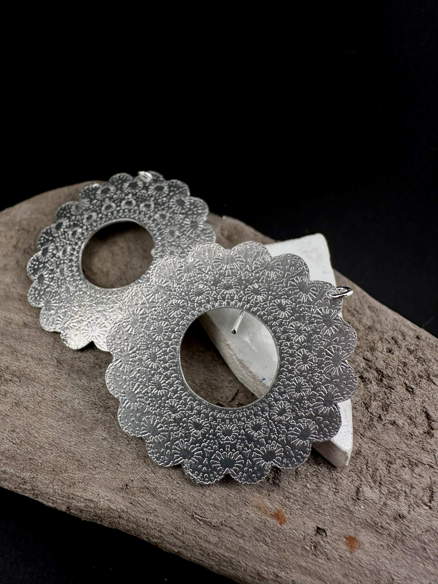 Boucles d'oreilles en étain - Lucille