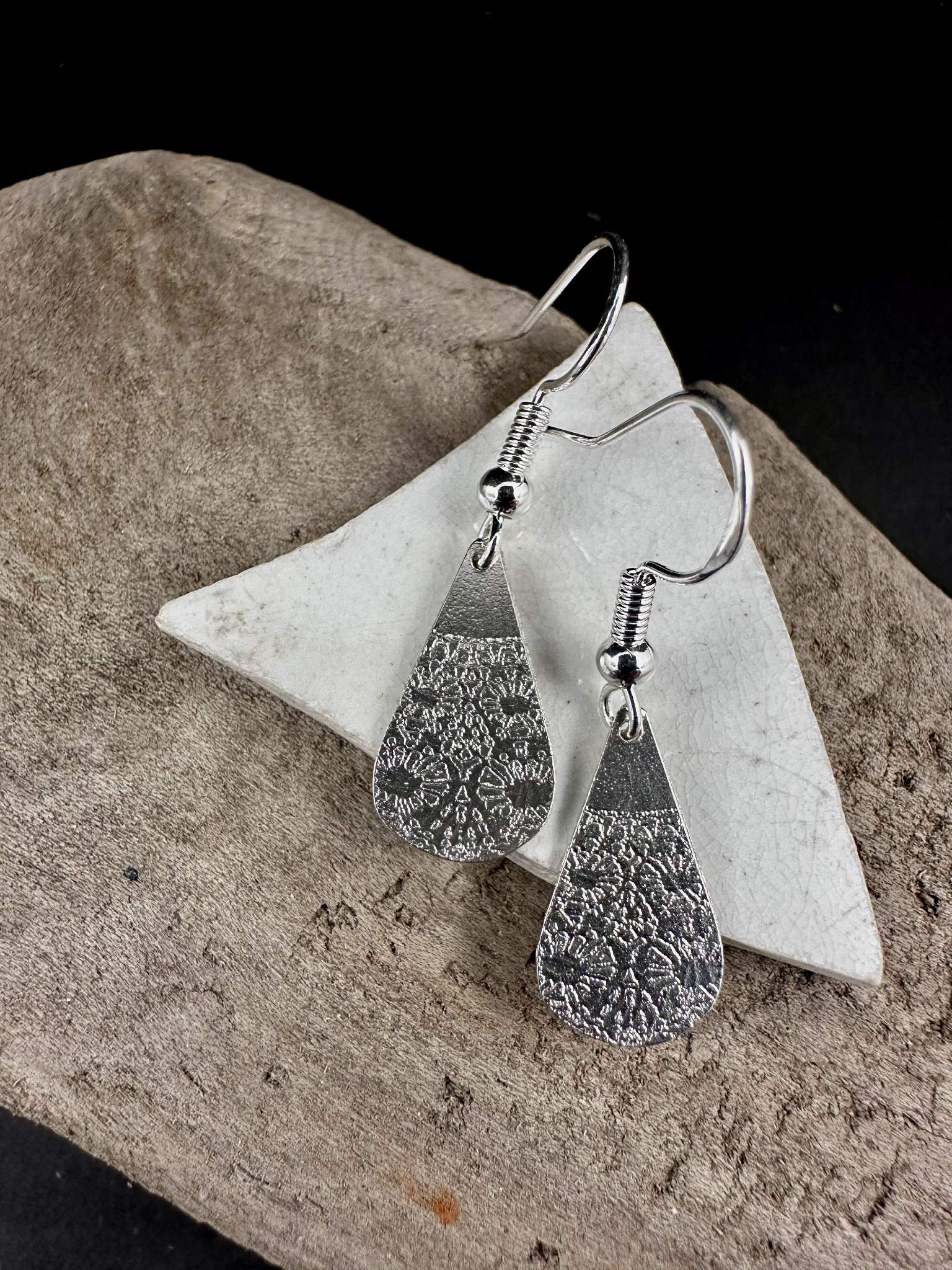 Boucles d'oreilles en étain - Michèle petite
