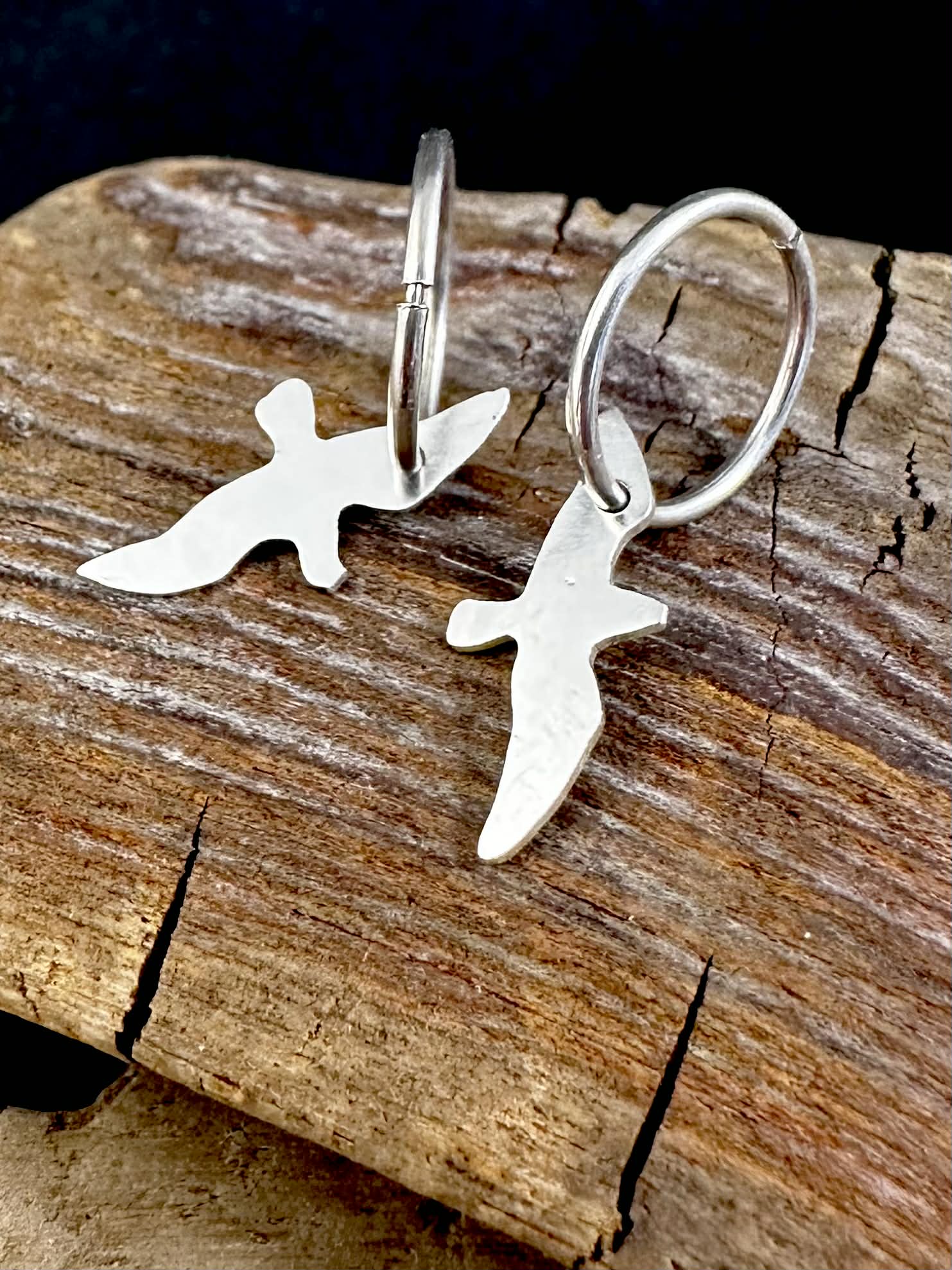 Oiseaux - Boucles d'oreilles sur anneaux